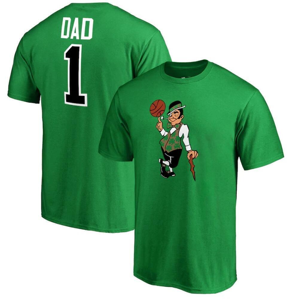 Boston 1Celtic Mens Kelly Green 1 Dad T-Shirt Unisex  2 Sided